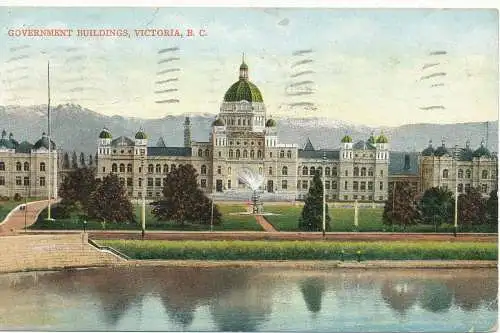 PC10016 Regierungsgebäude. Victoria. B.C. 1908