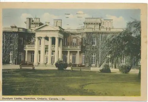 PC10870 Schloss Dundurn. Hamilton. Ontario. Kanada. Photogelatine. 1948