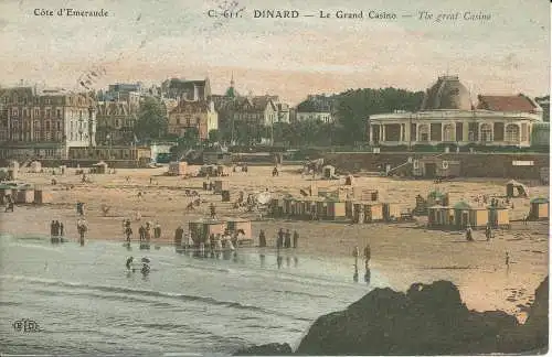 PC10815 Dinard. Das große Casino. Smaragdküste. 1909