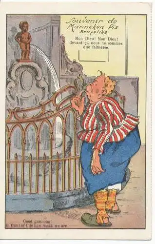 PC12426 Comic. Souvenir von Manneken. Schlimmeres Brüssel. Nr. 23