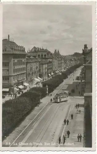 PC11992 La Chaux de Grund. Rue Leopold Robert. J. Dubois. Nr. 318. RP. 1930