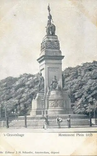 PC12352 s Gravur. Monument Plein 1813. J.H. Schäfer