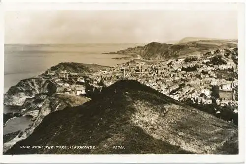 PC13406 Blick von den Tors. Ilfracombe. Harvey Barton. RP. 1956