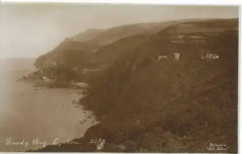 PC13467 Woody Bay. Lynton. Lachsserie. RP. 1942