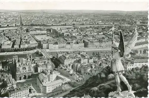 PC12260 Lyon. Panorama von Fourviere. Photomechanik. Nr. 104. RP. 1952