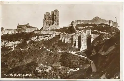 PC13672 Scarborough Castle. RP. 1926