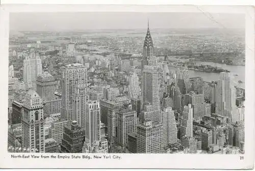 PC12109 Nordostansicht vom Empire State Bldg. New York City. Versiegelung. Nr. 28.