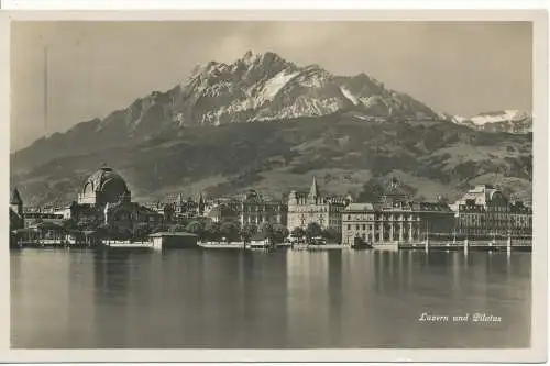 PC12080 Luzern und Pilatus. Wehrliverglag. Nr. 33968. 1933