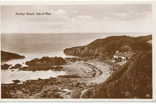 PC13448 Niarbyl Beach. Isle of Man. RP. 1946