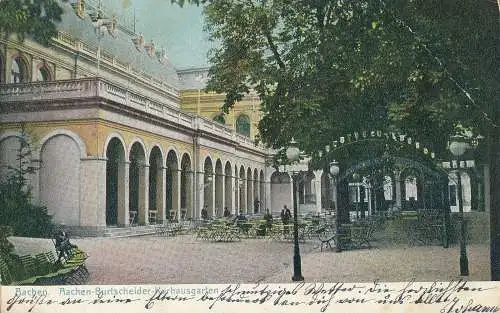 PC11931 Aachen. Aachener Burtscheider Kurhausgarten. 1906