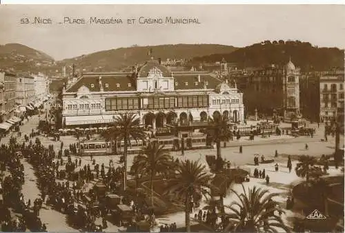 PC11989 Schön. Place Massena et Casino Municipal. C.A.P.Nr. 53. RP