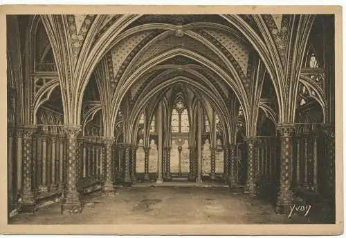 PC12129 Paris. Heilige Kapelle innen. Untere Kapelle. Yvon. Nr. 150