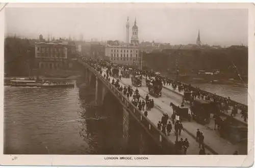 PC13468 London Bridge. London. Mortimer Bros. RP. 1910