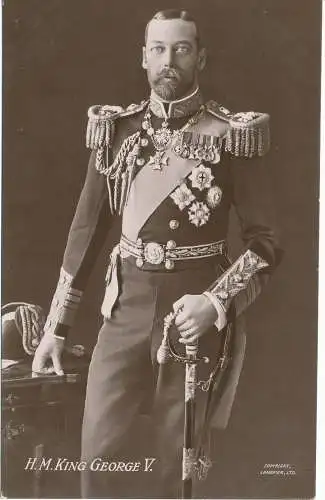 PC13787 H.M. King George V. Valentine. RP. 1915