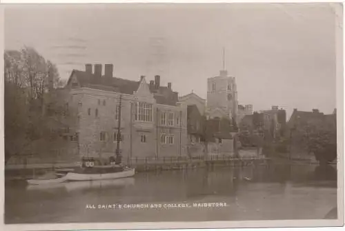 PC13747 All Saint Church and College. Maidstone. Rack. RP. 1918
