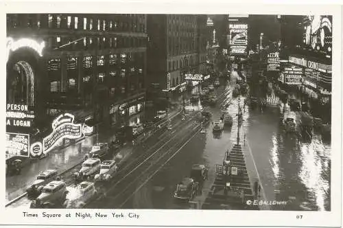 PC11975 Times Square bei Nacht. New York City. A. Mainzer. Nr. 117. RP