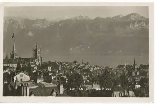 PC11990 Lausanne und die Alpen. Nr. 512. O. Schneider