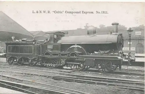 PC12641 L. und N.W. R. Celtic Compound Express. Lokomotive. Nr. 1311