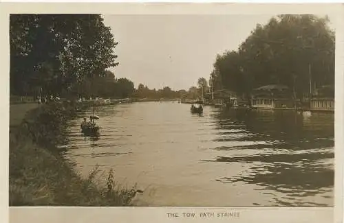 PC13842 The Tow Path Staines. RP. 1911