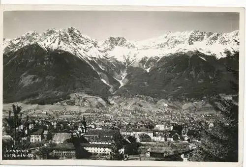 PC12100 Innsbruck mit Nordkette. Ad. Kunz. RP. 1957