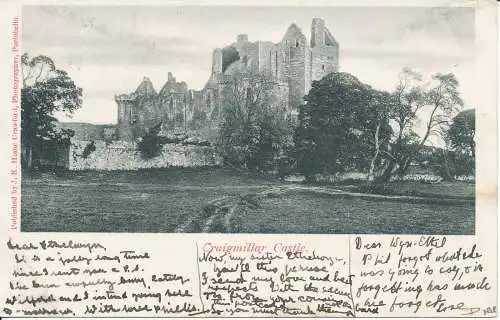 PC13958 Craigmillar Castle. J.K. Home Crawford. 1903