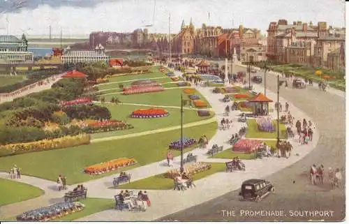 PC14551 Die Promenade. Southport. Valentinstag. 1935