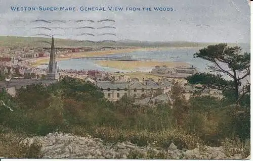 PC14526 Weston super Mare. Allgemeine Ansicht aus dem Wald. 1932