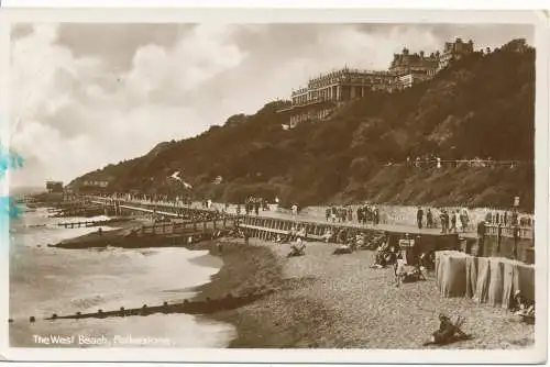 PC13838 The West Beach. Folkestone. RP. 1947