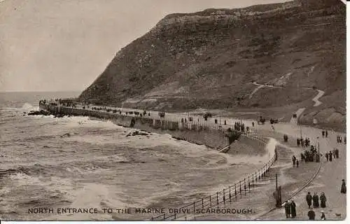 PC14372 Nordeingang zum Marine Drive. Scarborough. 1918