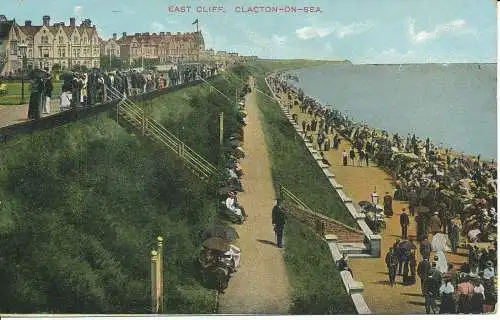 PC14163 East Cliff. Clacton auf See. 1906