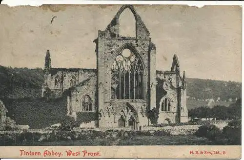 PC14478 Tintern Abbey. Westfront. H.B. und Sohn. 1907