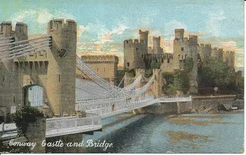 PC14587 Conway Castle und Brücke. 1914