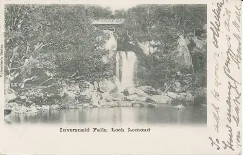 PC13979 Inversnaid Falls. Loch Lomond. Valentinstag. 1903