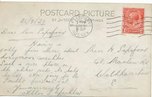 PC13490 Paradise. Eastbourne. Judges Ltd. 1929