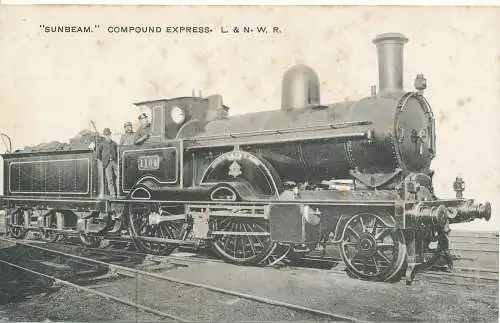 PC12645 Sonnenstrahl. Compound Express. L. und N.W. R. Lokomotive. Nr. 156