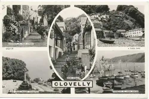 PC13625 Clovelly. Multi-View. Tuck and Sons. RP. 1957