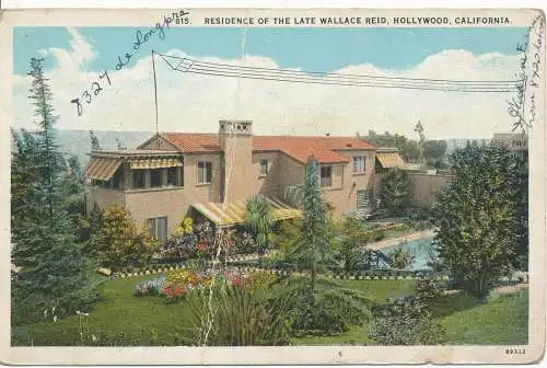 PC12743 Residenz des späten Wallace Reid. Hollywood. Kalifornien. Western Publi