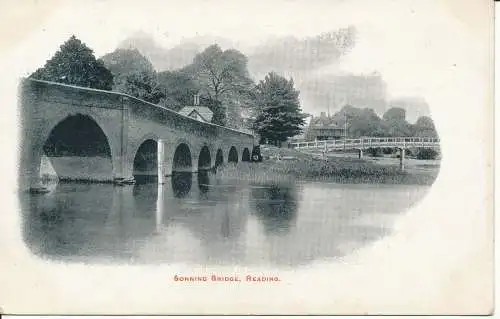 PC14089 Sonning Bridge. Lesen. 1905