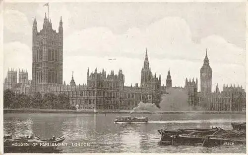 PC14495 Houses of Parliament. London. Valentinstag. Foto braun. 1945