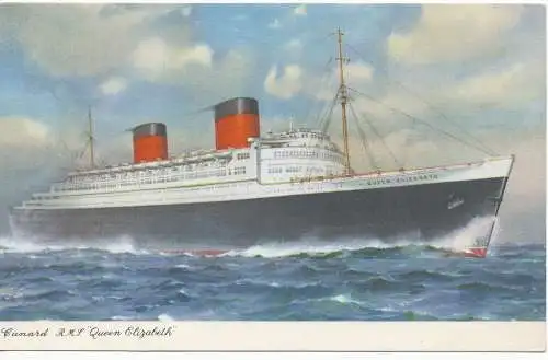 PC12710 Cunard R.M.S. Queen Elizabeth. Nr. B.588