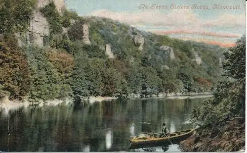 PC14688 Die sieben Schwestern Felsen. Monmouth. Valentinstag. 1907