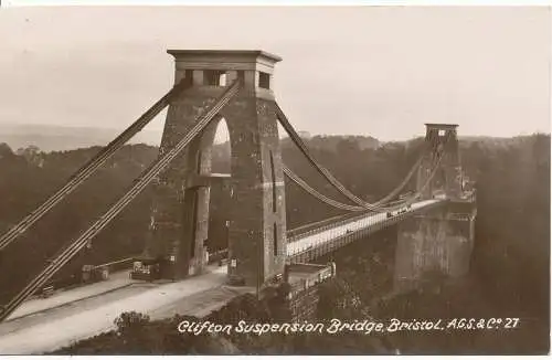 PC15222 Clifton Hängebrücke. Bristol. A.G.S. Chatterton. RP. 1924