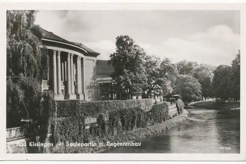 PC11945 Bad Kissingen. Saalepartie m. Regentenbau. Aero Bild. Nr. 013377. 1945