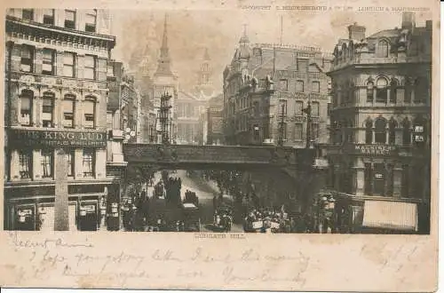 PC14619 Ludgate Hill. Hildesheimer und Co. 1903