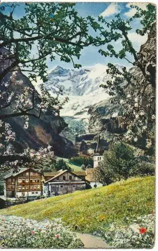 PC12726 Grindelwald. Fiescherhorner. E. Schudel. 1956