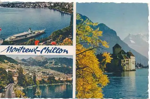 PC12796 Montreux Chillon. Multi-View. Iris. Nr. 204. 1964