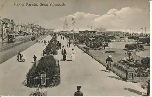 PC14110 Marine Parade. Tolles Yarmouth. 1912