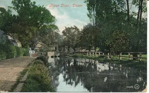 PC14355 River Dour. Dover. Valentinstag. 1906