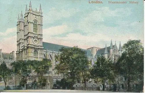 PC14502 London. Westminster Abbey. 1904