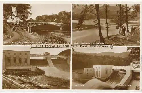 PC15337 Loch Faskally und der Damm. Pitlochry. Multi-View. Valentinstag. RP